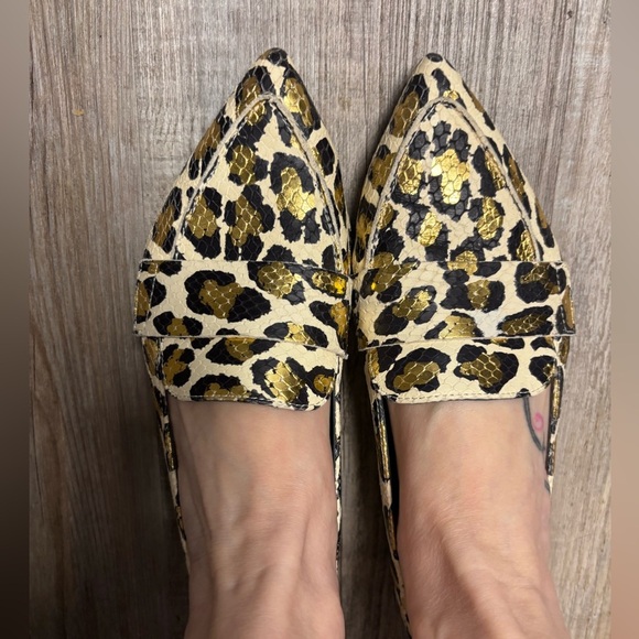 AGL Italian Loafers Metallic Leopard Print - Picture 3 of 8